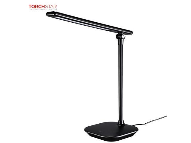TORCHSTAR Dimmable LED Desk Lamp Eye-Caring Table Lamp USB Charging Port 3 Lighting Modes with Soft Touch Control Office Light Stepless Dimming
