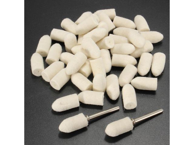 47PCs/Set Wool Felt Polishing Buffing Wheel Grinding Pad+2PC 3MM Shank For Dremel Grinding Wheel Tool Accessories Rotary Felt