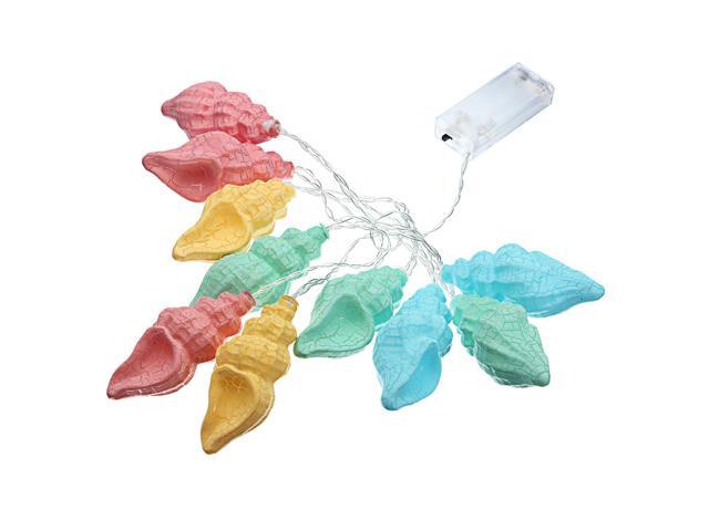 10pcs Christmas Conch String Light Color LED Lights 160cm PVC+Copper Wire Warm Romantic Atmosphere for Party Stage Festival