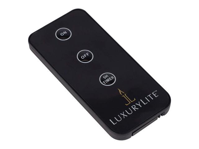 LuxuryLite Candle Matte Black 15 x 375 Resin Stone Handheld Remote Control