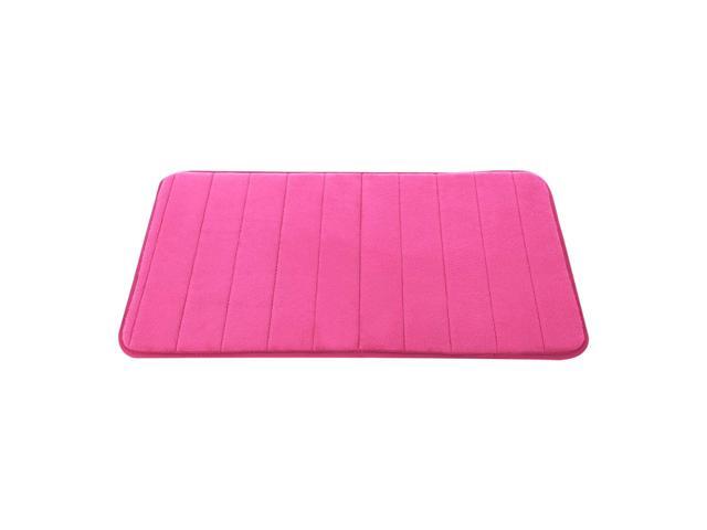 uxcell Memory Foam Bath Rug Soft and Thick Bath Mat Non-Slip Machine Washable Absorbent Bathroom Rug Carpet 32' x 20' Hot Pink