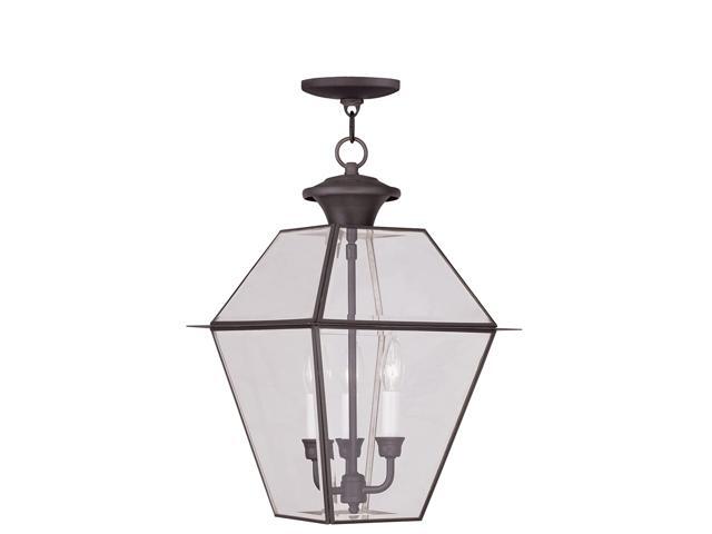 Livex Lighting 2385-07 Westover 3-Light Outdoor Hanging Lantern Bronze