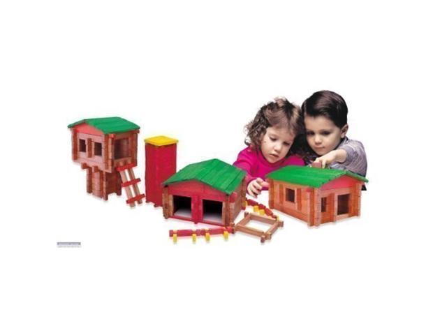 Roy Toy Deluxe Set(250 Piece Deluxe Log Building Set)