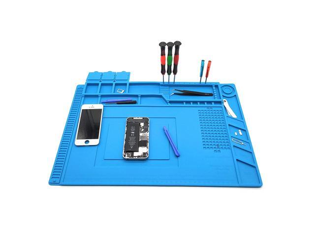 ALLDREI Silicone Repair Mat 177 x 118 inch (45 x 30cm) Anti-Slip Base for Soldering Anti-Static Anti-Corrosion Heat Resistant Soldering Pad for