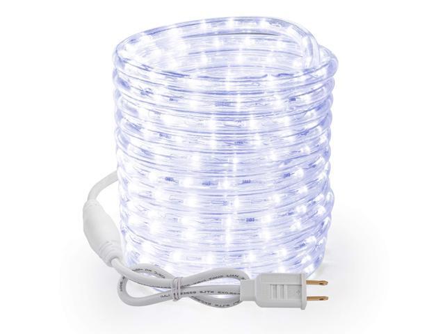 Brizled 18ft 216 LED Rope Lights 120V UL Listed Plugin Rope Lights Connectable Daylight White Indoor Outdoor Rope Lights Flexible LED Tube Lights