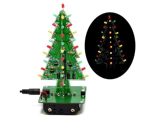 Gikfun 3D USB Christmas Trees 3 Colors LED DIY Kit Flash LED Circuit EK1719
