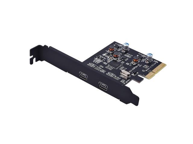 PCI-E Card YEELIYA USB 31Gen 2 (10Gbps) PCI Express Card with 2 port USB-C Ports PCI Express Controller Hub for Desktop PC Support Windows XP /