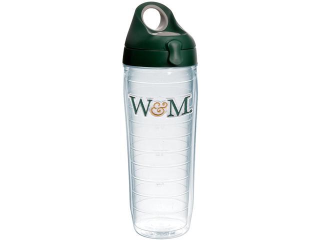 Tervis William & Mary Tribe Gold Insulated Tumbler with Emblem and Hunter Green with Gray Lid 24oz Water Bottle Clear