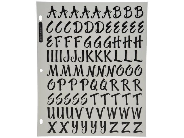 Sticko Alphabet Stickers - Brush Black