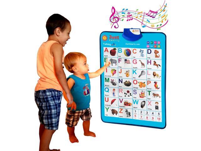 Just Smarty Electronic Interactive Alphabet Wall Chart Talking ABC & 123s & Music Poster Best Educational Toy for Toddler Kids Fun Learning at