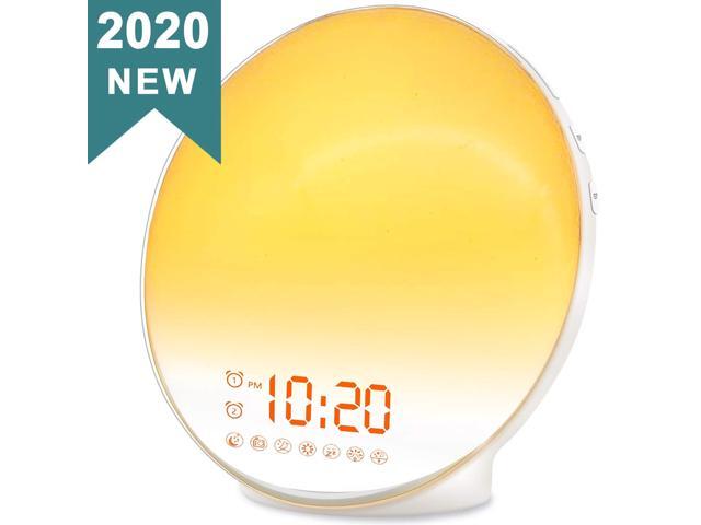 Wake Up Light Sunrise Alarm Clock for Kids Heavy Sleepers Bedroom with Sunrise Simulation Sleep Aid Dual Alarms FM Radio Snooze Nightlight