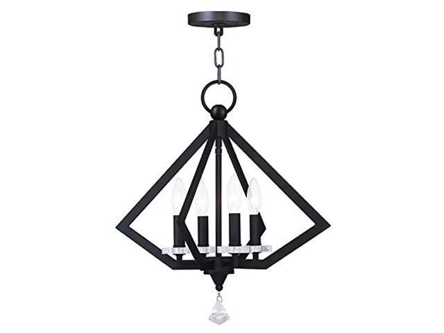 Livex Lighting 50664-07 Diamond 4-Light Chandelier Bronze