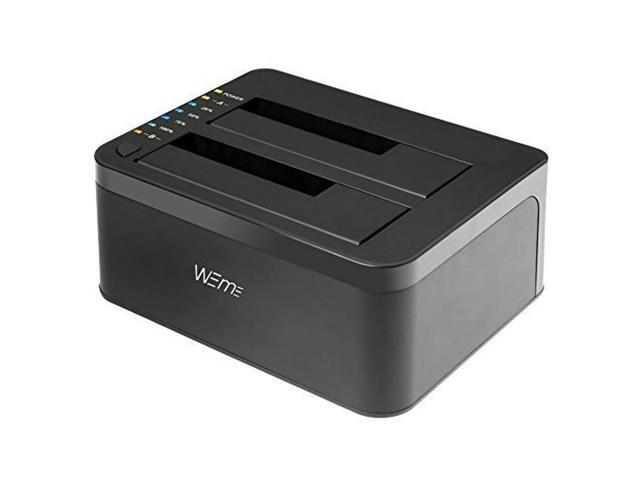 WEme USB 30 to SATA Dual-Bay External Hard Drive Docking Station with Offline Clone/Duplicator Function for 25 & 35 Inch HDD SSD SATA (SATA