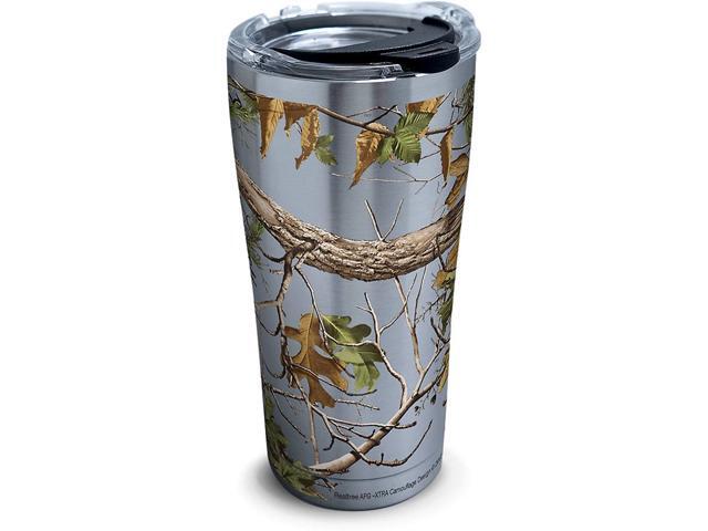 Tervis 1262140 Realtree - Xtra Green Knockout Stainless Steel Tumbler with Clear and Black Hammer Lid 20oz Silver
