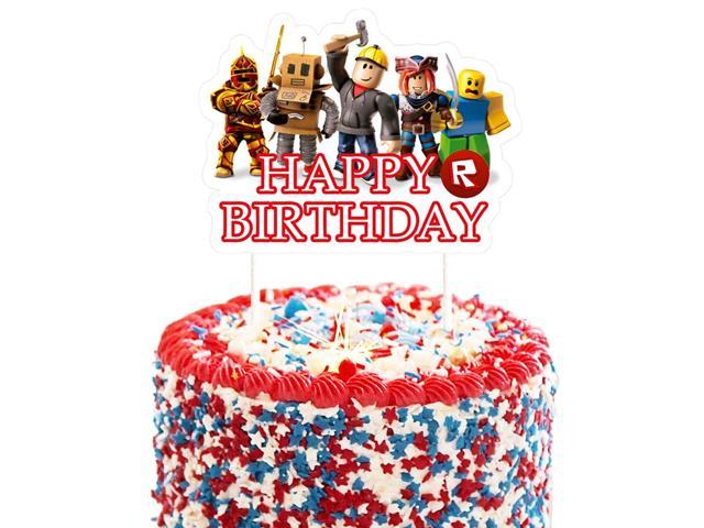 Neweggbusiness Cake Decorations For Roblox Cake Topper Birthday Party Supplies - downloadable roblox cake topper printable