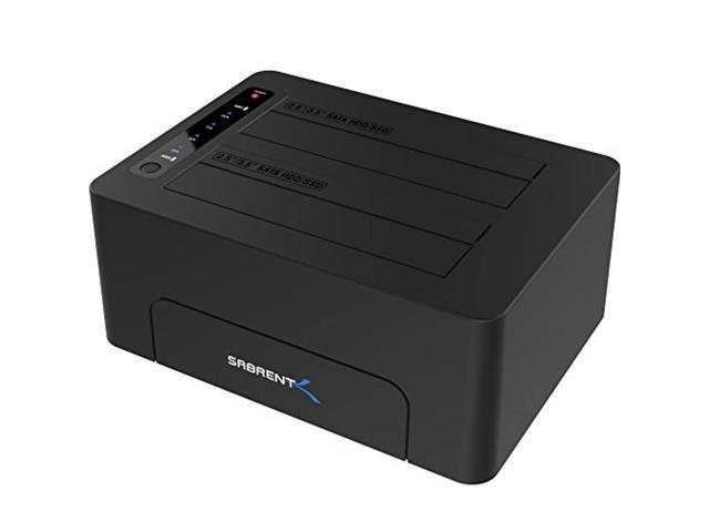 Sabrent USB 30 to SATA Dual Bay External Hard Drive Docking Station for 25 or 35in HDD SSD with Hard Drive Duplicator/Cloner Function [10TB