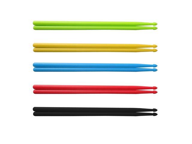 5 Pair 5A Drumsticks Non-slip Durable Nylon Exercise Drum Sticks (5-Pairs)