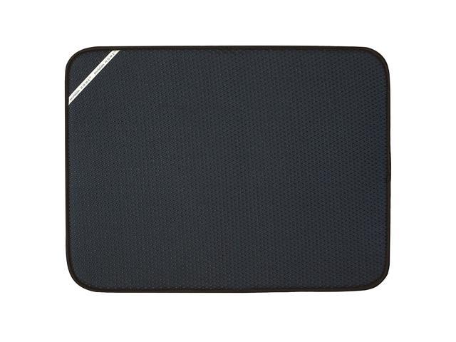 Envision Home 432801 Absorbent Reversible Microfiber Dish Drying Mat for Kitchen X-Large 18 Inch x 24 Inch XL Black