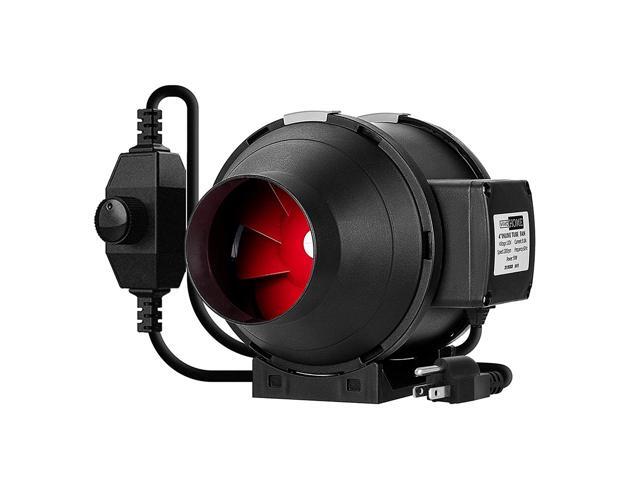 VIVOHOME 4 Inch 188 CFM Black Round Exhaust Inline Duct Fan with Variable Speed Controller for Indoor Garden Ventilation