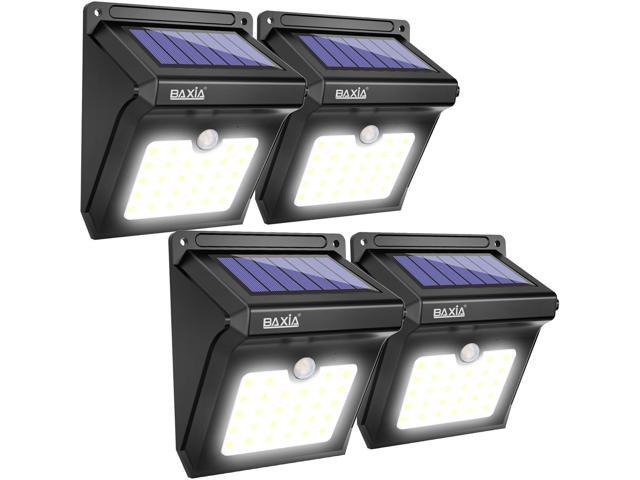 BAXIA TECHNOLOGY BX-SL-101 Solar Lights Outdoor 28 LED Wireless Waterproof Security Solar Motion Sensor Lights (400LM4 Packs)