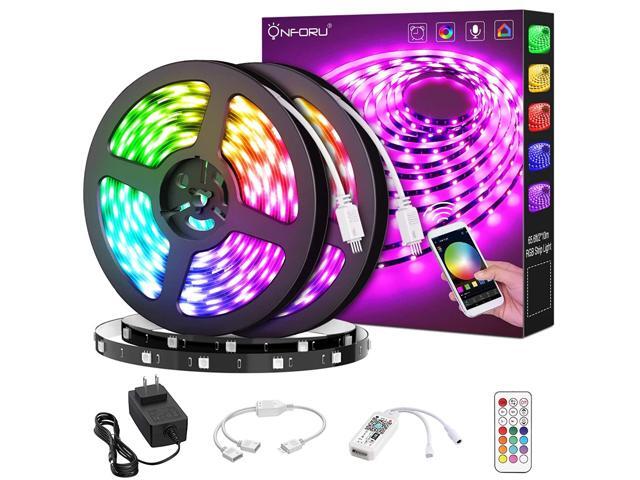 Onforu 66ft Smart WiFi LED Strip Lights 20m RGB Light Strip Compatible with Alexa Google Assistant Dimmable Colored LED Light Strip by App