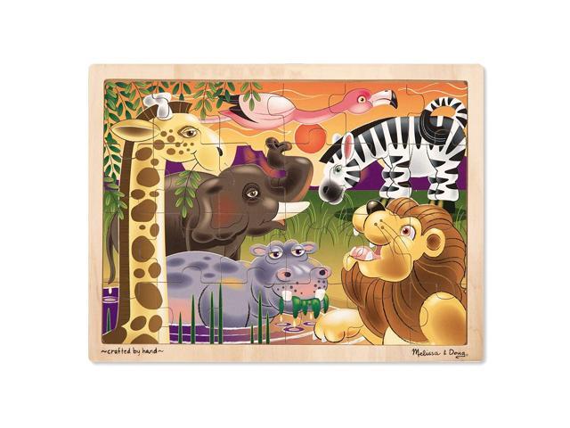 Melissa & Doug African Plains Jigsaw Puzzle 24 pc