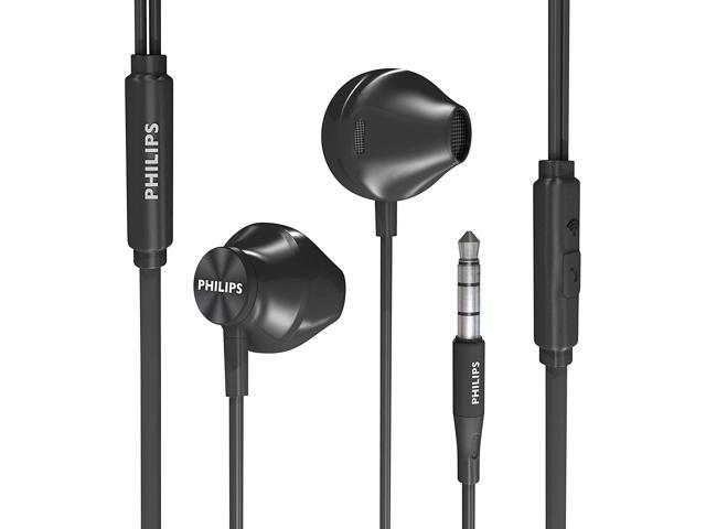PHILIPS Wired Earbuds with Microphone - Ergonomic Comfort-Fit in Ear Headphones with Mic for Cell Phones Earphones with Microphone with Bass Clear