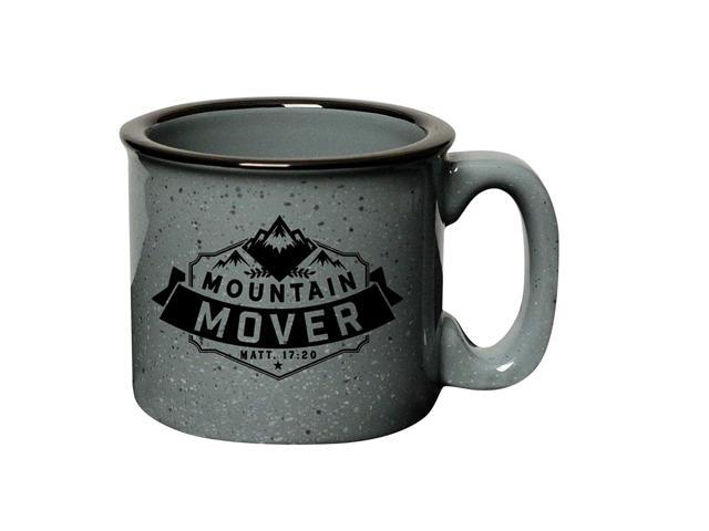 Coffee Tea Soup Ceramic Mug Mountain Mover Matt 17:20 15 ounce Designer Mug with Inspiring Sentiment Dishwasher and Microwave Safe