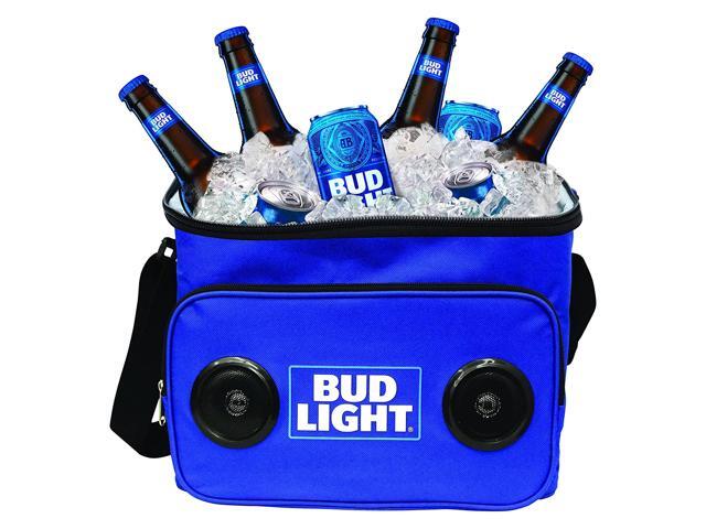 Bud Light Soft Cooler Bluetooth Speaker Portable Travel Cooler with Built in Speakers BudLight Wireless Speaker Cool Ice Pack Cold Beer Stereo for