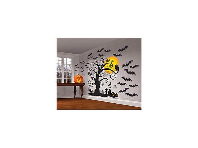 Amscan Halloween Cemetery Scene Setters 65 x 32 Paper & Plastic Decorating Kit