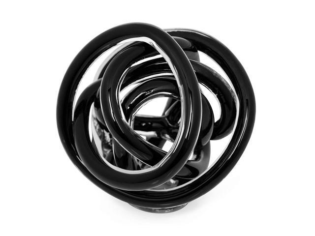 Torre & Tagus 901745B Orbit Glass Decor Ball Large Black