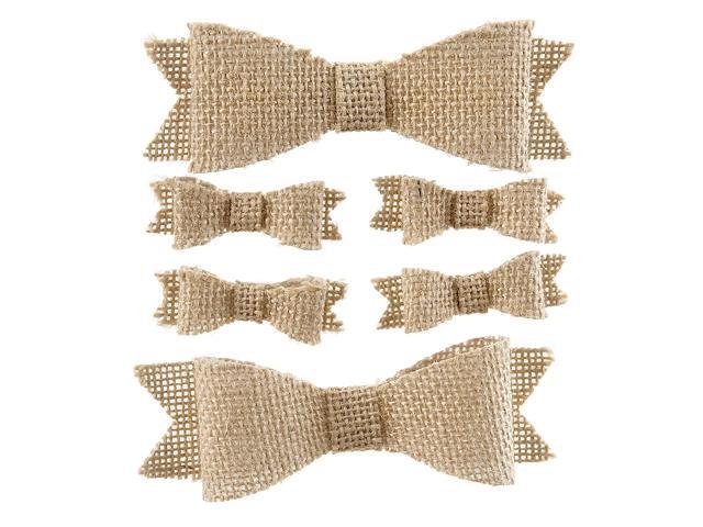 Darice Burlap Party Bows 6 Piece