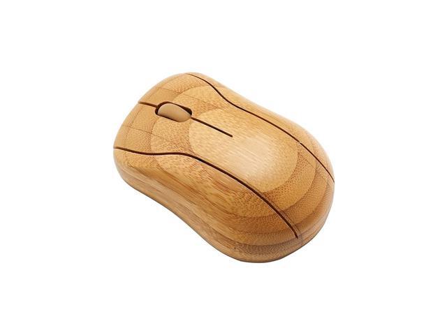 Sengu SG-MG95-N Wireless Optical Bamboo Mouse with USB Receiver for Notebook PC Laptop Computer Macbook