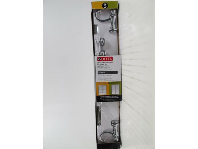 Recertified - Delta Portman Polished Chrome 20' Handle for Tub Shower Doors SDBR012-PC-R