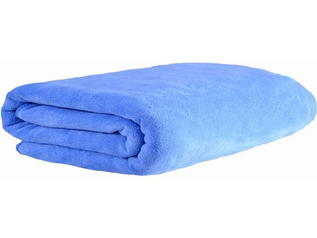 MYLSMPLE Luxury Light Blue Extra Large Soft 36'x72' Microfiber Bath Towel Sheet