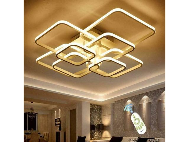 LED Ceiling Light Fixture with Remote Control Chandelier Modern Acrylic Lighting