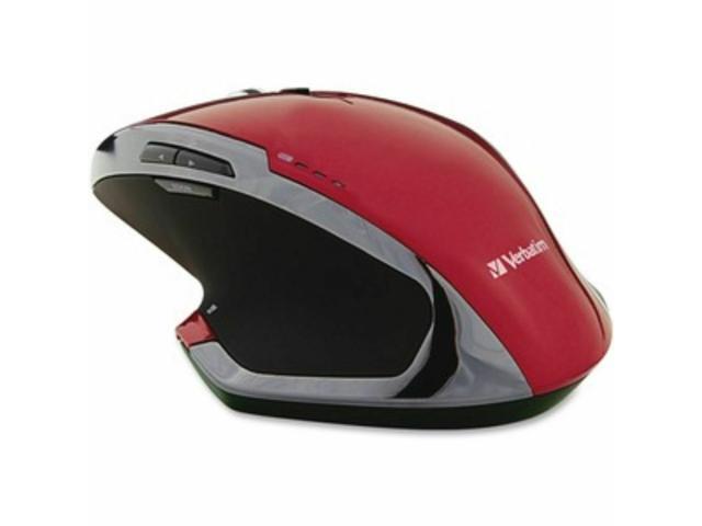 Wireless Desktop 8-Button Deluxe Blue Led Mouse - Red