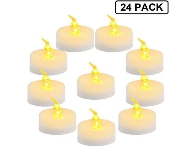Homemory LED Tea Light Set of 24 Tealight Candles Battery Operated Flameless F
