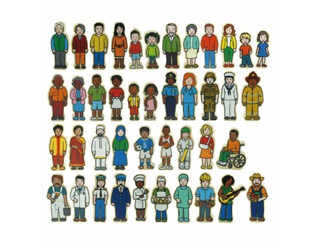 The Freckled Frog Wooden Village People - 42 Pieces