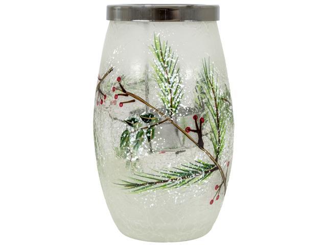 Darice 512 in High Berries And Pine Glass T-Light Holder