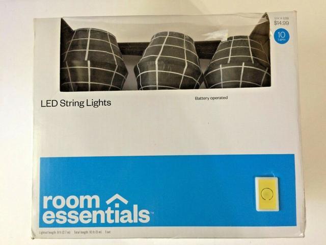 Room Essentials Black Chinese Globes Indoor String Lights Led 9 ft