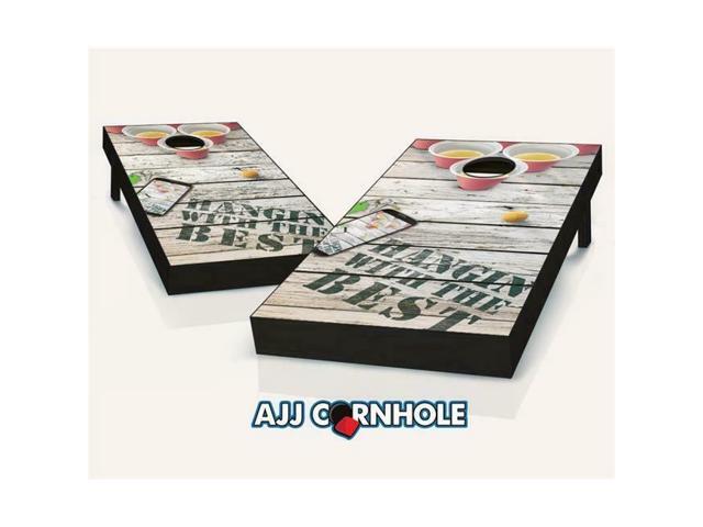 AJJCornhole 107-HanginWithTheBest Hangin with The Best Theme Cornhole Set wit
