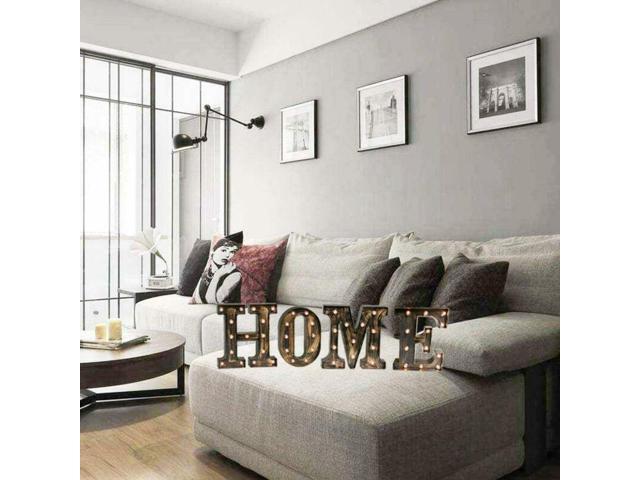 Pooqla Vintage Light Up Marquee Letters with Lights - Illuminated Industrial S