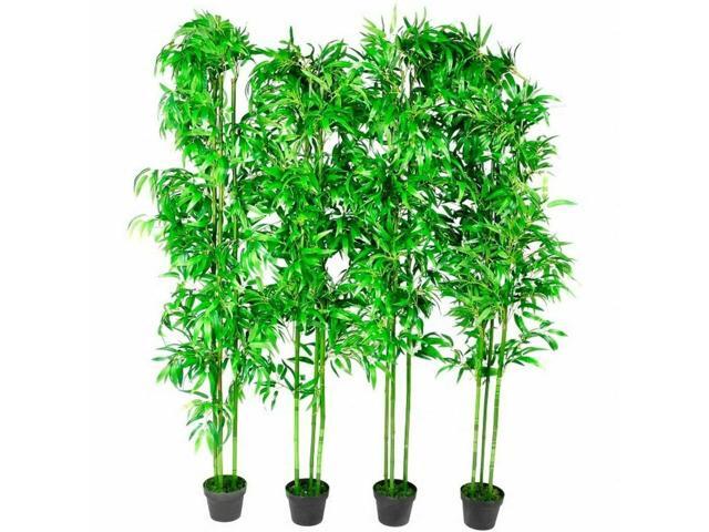 Home 4Pcs Bamboo Artificial Home Decor 75' Arrangement Office Fake Tree Potted