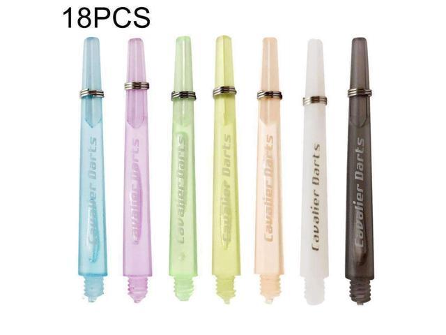 18 PCS Dart Accessory Transparent 2BA Thread PC Shafts with Ring Random Color