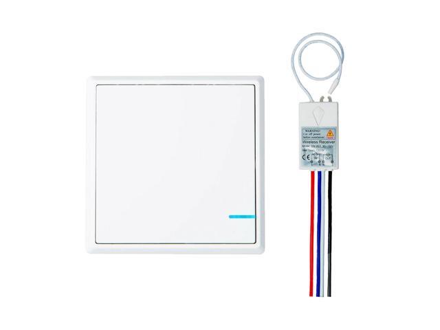 1 Way ON/OFF 110V Wireless Receiver RF Remote Control Switch Kit for Lamp Light