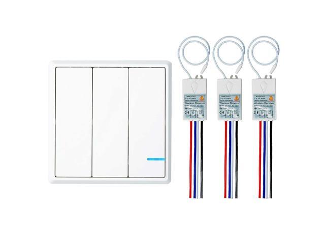 Wireless 3 Channel ON/OFF Led Lamp Remote Control Switch Receiver Transmitter