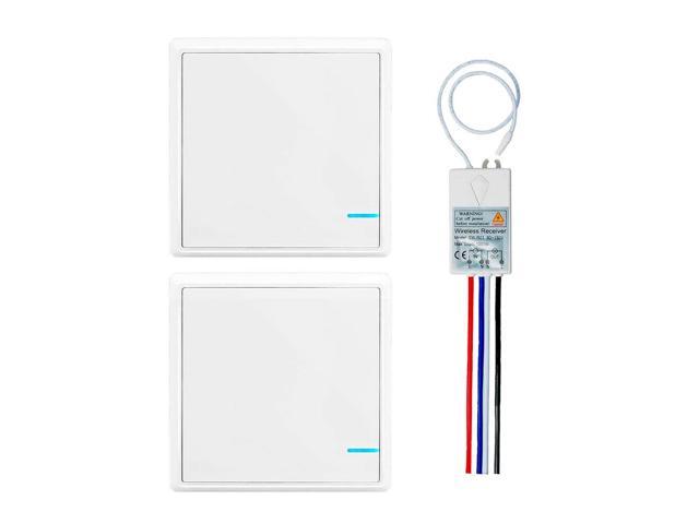 Home Hotel Bar Light 2x Switch+1x Receiver Wireless Remote Control Wall Lamp Kit