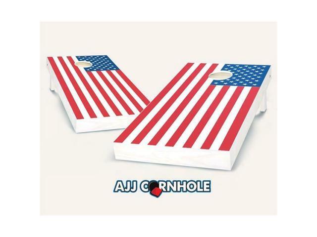 AJJCornhole 107-AmericanFlag American Flag Cornhole Set with Bags - 8 x 24 x