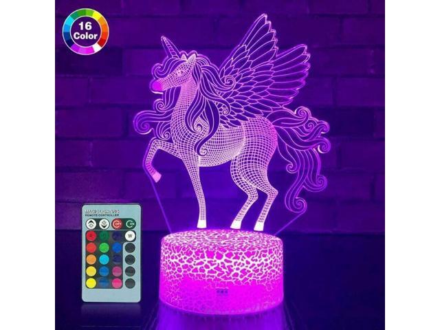 SETIFUNI Unicorn Gifts Unicorn Toys Kids Night Light 16 Colors Changing with Rem